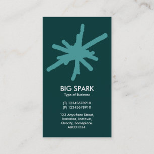 Carte De Visite Étincelle - Ocean Green sur Dk Turquoise