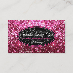 Carte De Visite Étincelle rose Glitz Glam Starlust Bijoux