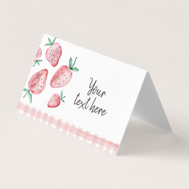 Carte De Visite Étiquette de fraises Tente Berry Sweet Anniversair (Devant)