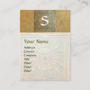 CARTE DE VISITE ÉTOILE DE MATIN, MONOGRAMME