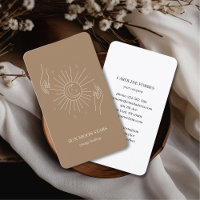 Carte de visite étoile lunaire minimaliste