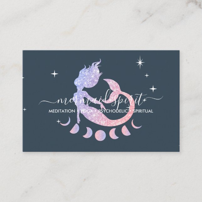 Carte De Visite étoile spirituelle de Mermaid lune (Devant)