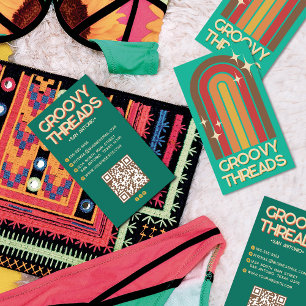 Carte De Visite Étoiles à bille arc-en-ciel des années 70