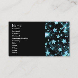 Carte De Visite Étoiles bleues de parties scintillantes d'affaires