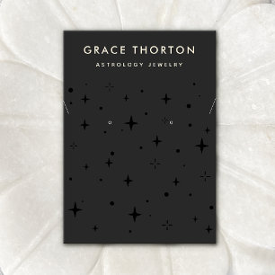 Carte De Visite Étoiles célestes noires Bouche et collier