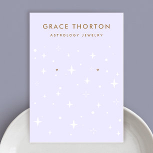 Carte De Visite Étoiles de Boho céleste pourpre Écran d'oreille