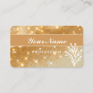 Carte De Visite Etoiles de luxe Honey Gold Parties scintillant dor