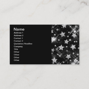 Carte De Visite Étoiles élégantes de parties scintillantes