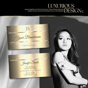 Carte De Visite Étoiles et initiales de Parties scintillant minusc