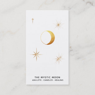 Carte De Visite *~* Etoiles Lunaires D'Or Séparées Luna Mystique L