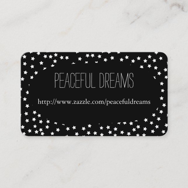 Carte De Visite Étoiles noires et blanches (Devant)