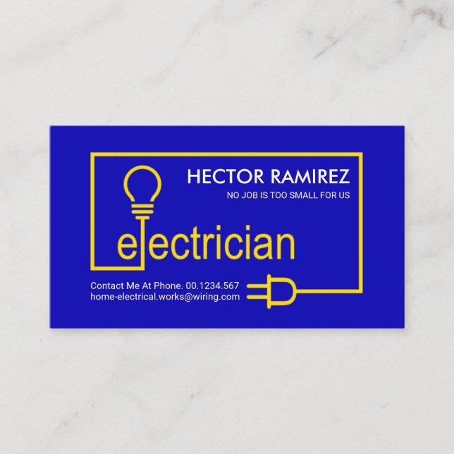 Carte De Visite Étonnant Câblage électrique brillant (Devant)