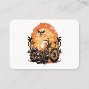 Carte De Visite Étonnant Retro Vintage Moto Classic Sunset C