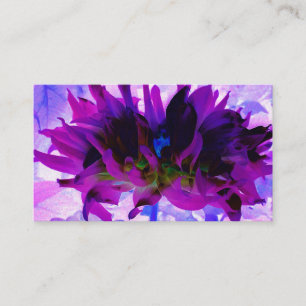 Carte De Visite Étonnant violet et noir cactus Dahlia