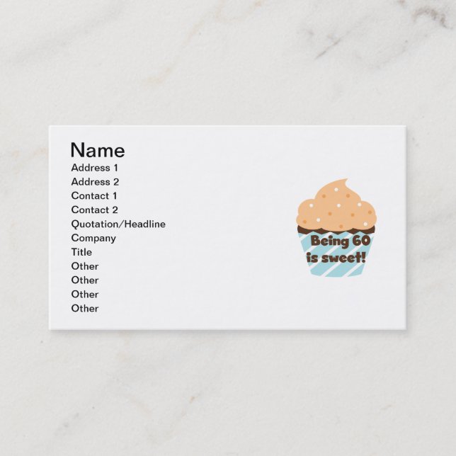 Carte De Visite Être 60 est T-shirts et cadeaux doux (Devant)