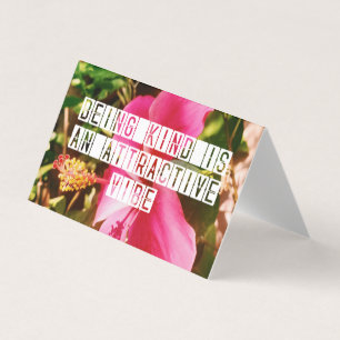 Carte De Visite Être une citation Hibiscus