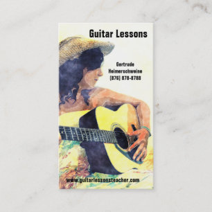 Carte De Visite Étude pour jouer - des leçons de musique de