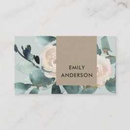 CARTE DE VISITE EUCALYPTUS BLUSH ROSE PEONY GRAY FAUNA COULEUR D'E