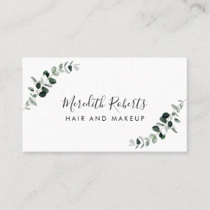 Carte De Visite Eucalyptus Simple Elegant Cheveux et maquillage