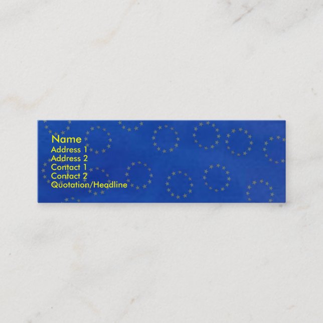 Carte de visite euro (Devant)