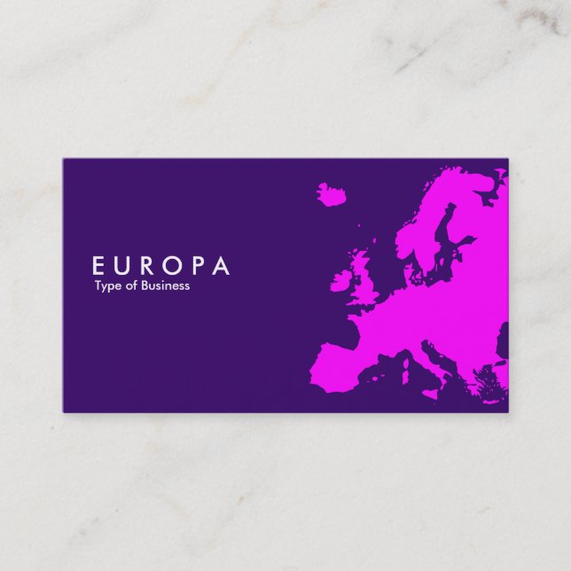 Carte De Visite EUROPA Magenta - Violet foncé (Devant)