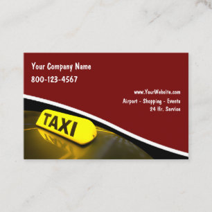 Carte De Visite Européen de chauffeur de taxi