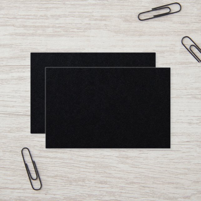 Carte de visite européen noir Premium (Devant/Arrière en situation)
