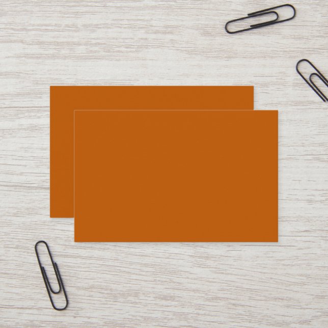 Carte de visite européen orange brûlé (Devant/Arrière en situation)