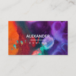 Carte De Visite Éveil des couleurs   Conception d'expression abstr