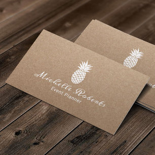 Carte De Visite Événement prévoyant l'ananas élégant Papier
