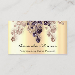 Carte De Visite Event Planner Couch QrCode Photo Logo Marine Gold
