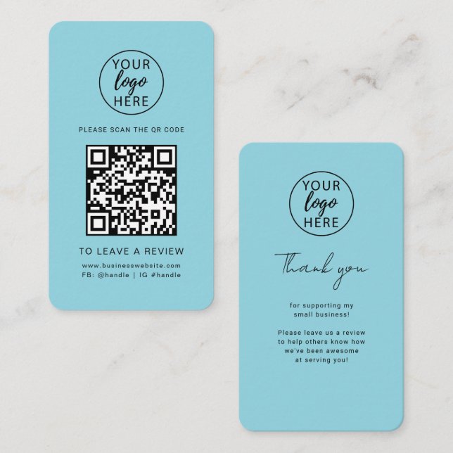 Carte De Visite Examen du logo de l'entreprise moderne et du code  (Devant / Derrière)