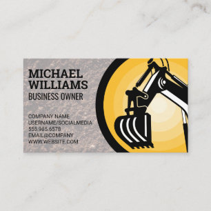 Carte De Visite Excavateur   Logo Earth Mover