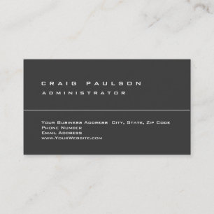 Carte De Visite Exclusif Gris Propre Simple Design Simple