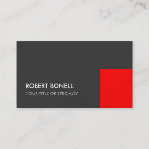 Carte De Visite Exclusive Gris Rouge Unique Élégant Standard