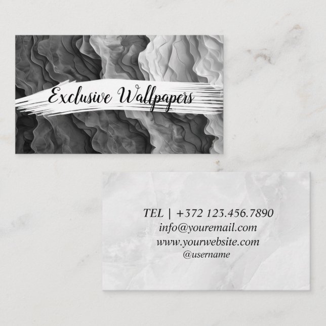 Carte De Visite Exclusive Handmade Luxury Wallpapers (Devant / Derrière)
