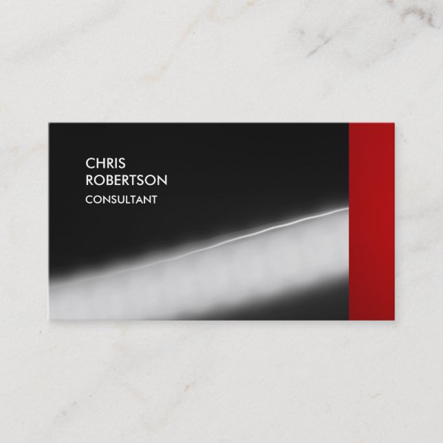 Carte De Visite Exclusive spéciale couleur rouge gris tendance (Devant)