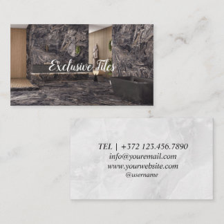 Carte De Visite Exclusive Tiles Black Luxury  Natural Materials