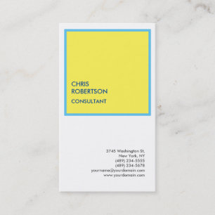 Carte De Visite Exclusivité Spécial Blanc Jaune Bleu