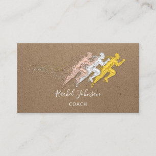 Carte De Visite Exécuter entraîneur sportif instructeur de logo de