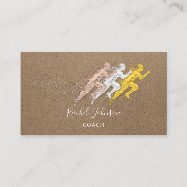 Carte De Visite Exécuter entraîneur sportif instructeur de logo de (Devant)