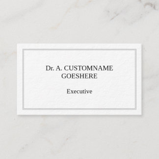Carte de visite exécutif classique et ancien