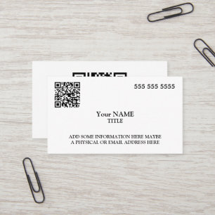 Carte De Visite Exécutif de code QR personnalisé