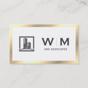 Carte De Visite Executive Gold Classic Monogram Entreprise