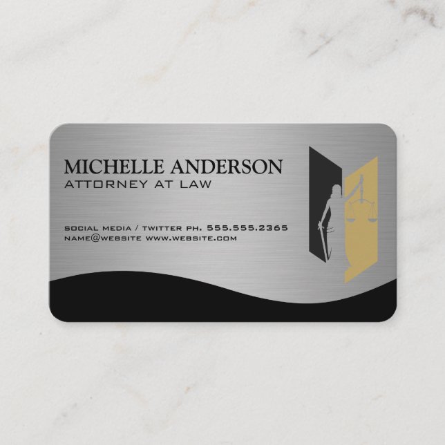 Carte De Visite Executive Style | Justice Logo (Devant)