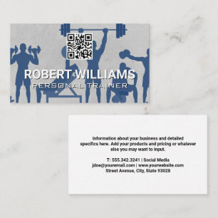 Carte De Visite Exercices fitness   Code QR