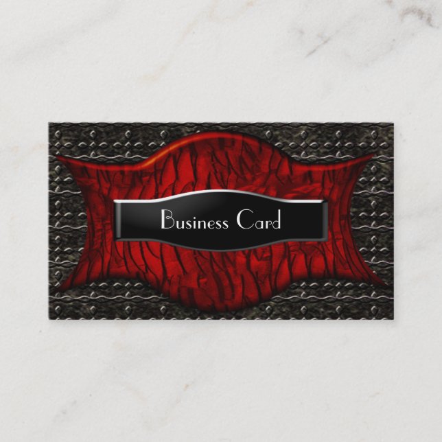 Carte de visite Exotic African Black Red Metal (Devant)