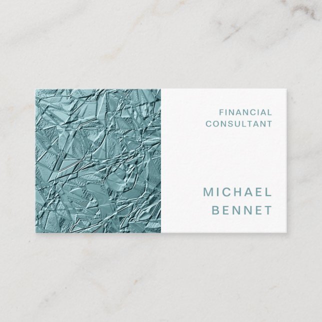 Carte De Visite Expert-conseil en finances Turquoises (Devant)