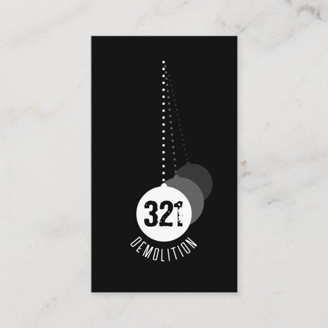 Carte de visite expert de démolition (Devant)