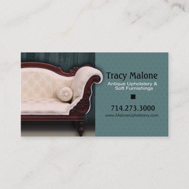 Carte De Visite Expert en matière de tapisserie d'ameublement, (Devant)
